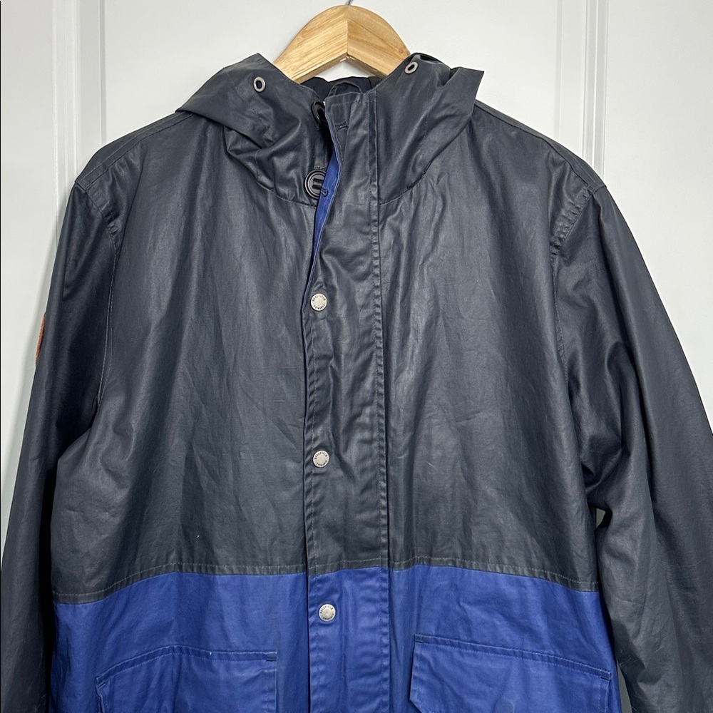 Bellfield Men’s Two-Toned Rain Jacket Blue/Black L - Picture 3 of 9